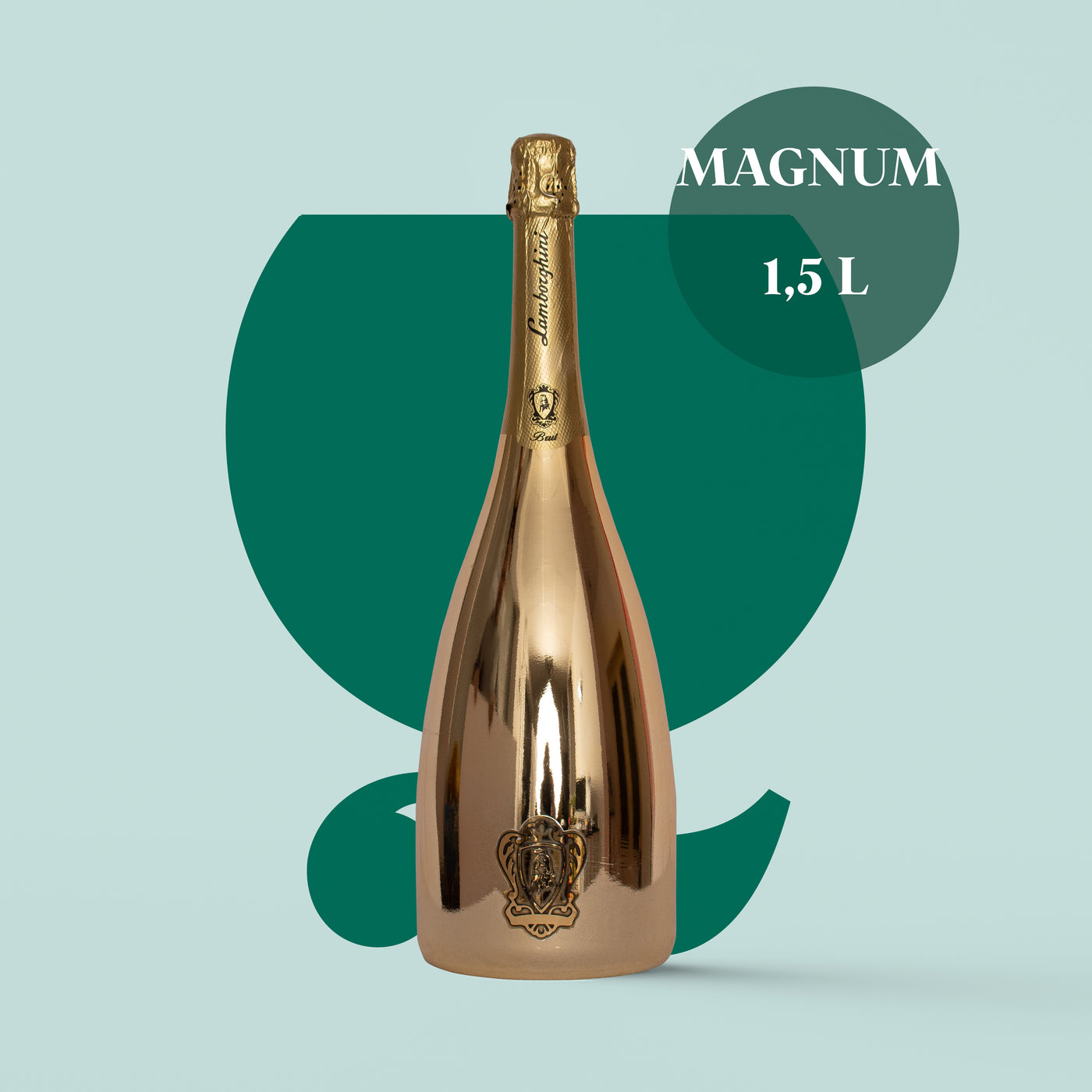 QBottle #09: Lamborghini Vino Spumante Magnum- GOLD Gift Box Brut - Chardonnay / Pinot